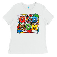White autism god mom Ladies Tee - LillyAllenDesigns