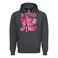 Smoke in october we wear pink american football Zipper Hoodie - RanaPortraitStore
