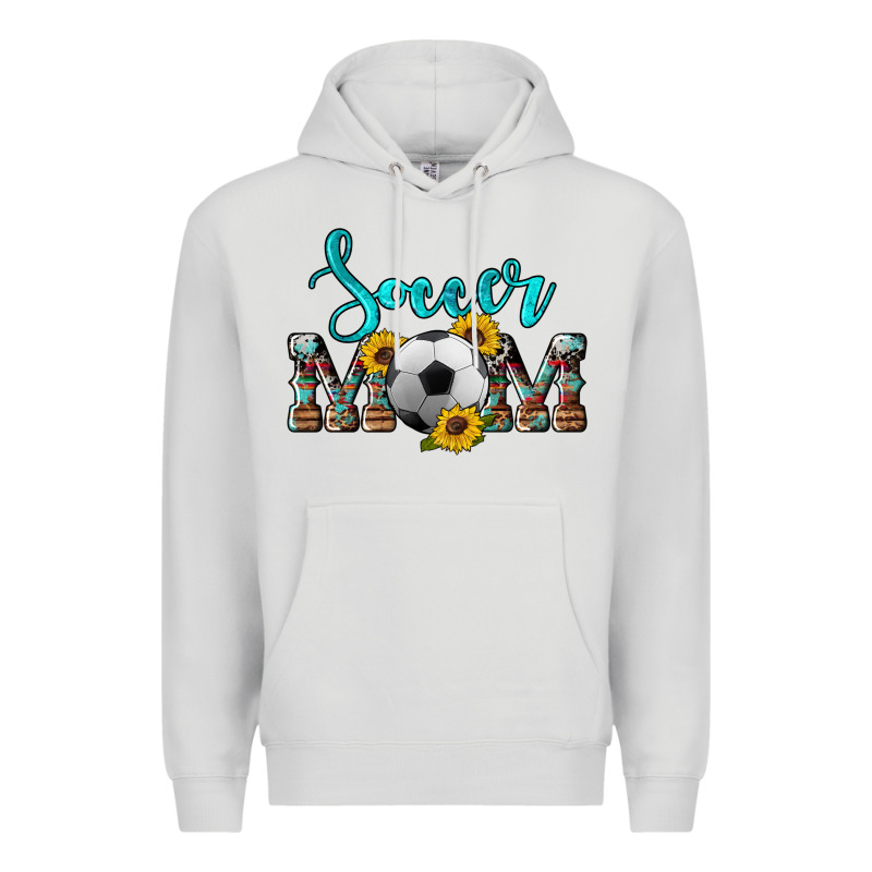 Western Leopard Cowhide Sunflowers  Glitter Mom Soccer Premium Hoodie by Artiststas | Teevron