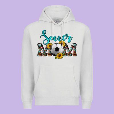 Western Leopard Cowhide Sunflowers  Glitter Mom Soccer Premium Hoodie Designed By Artiststas