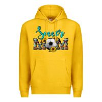 Lemon western leopard cowhide sunflowers  glitter mom soccer Premium Hoodie - Artiststas