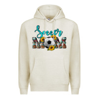Oatmeal Heather western leopard cowhide sunflowers  glitter mom soccer Premium Hoodie - Artiststas