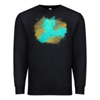 Black turquoise leopard patch Premium Sweatshirt - Jasminsmagicworld