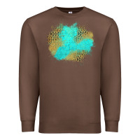 Chestnut turquoise leopard patch Premium Sweatshirt - Jasminsmagicworld