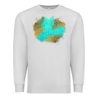 Dove Grey turquoise leopard patch Premium Sweatshirt - Jasminsmagicworld