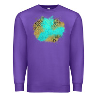 Purple turquoise leopard patch Premium Sweatshirt - Jasminsmagicworld