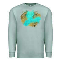 Seafoam turquoise leopard patch Premium Sweatshirt - Jasminsmagicworld