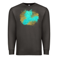 Smoke turquoise leopard patch Premium Sweatshirt - Jasminsmagicworld