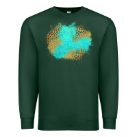 Sports Green turquoise leopard patch Premium Sweatshirt - Jasminsmagicworld