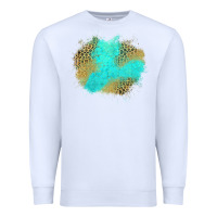 White turquoise leopard patch Premium Sweatshirt - Jasminsmagicworld