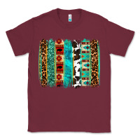 Burgundy western brushstroke Classic Tee - OliviaCreatesArt