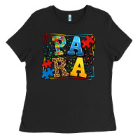 Black autism leopard frame para Ladies Tee - LillyAllenDesigns