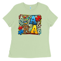 Matcha autism leopard frame para Ladies Tee - LillyAllenDesigns