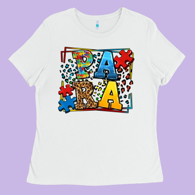 Autism Leopard Frame Para Ladies Tee Designed By Lillyallendesigns