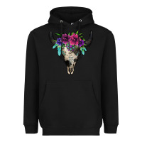 Black cowhide bull skull Heavyweight Hoodie - Jasminsmagicworld