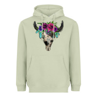 Matcha cowhide bull skull Heavyweight Hoodie - Jasminsmagicworld