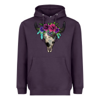 Plum cowhide bull skull Heavyweight Hoodie - Jasminsmagicworld