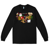 Black christmas teacher Long Sleeve Tee - LillyAllenDesigns