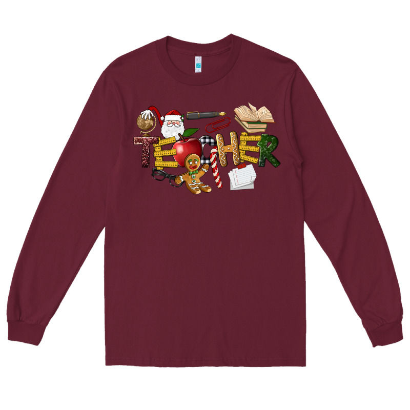 Christmas Teacher Long Sleeve Tee by LillyAllenDesigns | Teevron