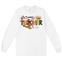 White christmas teacher Long Sleeve Tee - LillyAllenDesigns