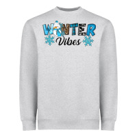 Heather Grey winter vibes Heavyweight Sweatshirt - RanaPortraitStore