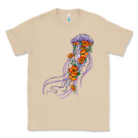 Mushroom light purple jellyfish and floral Classic Tee - BarkalooDesign
