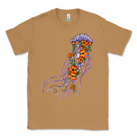 Toasted Coconut light purple jellyfish and floral Classic Tee - BarkalooDesign