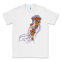 White light purple jellyfish and floral Classic Tee - BarkalooDesign