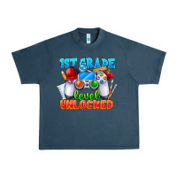 Midnight Navy 1st Grade Level Unlocked Urban Heavy Tee - CowhideDigitalArt