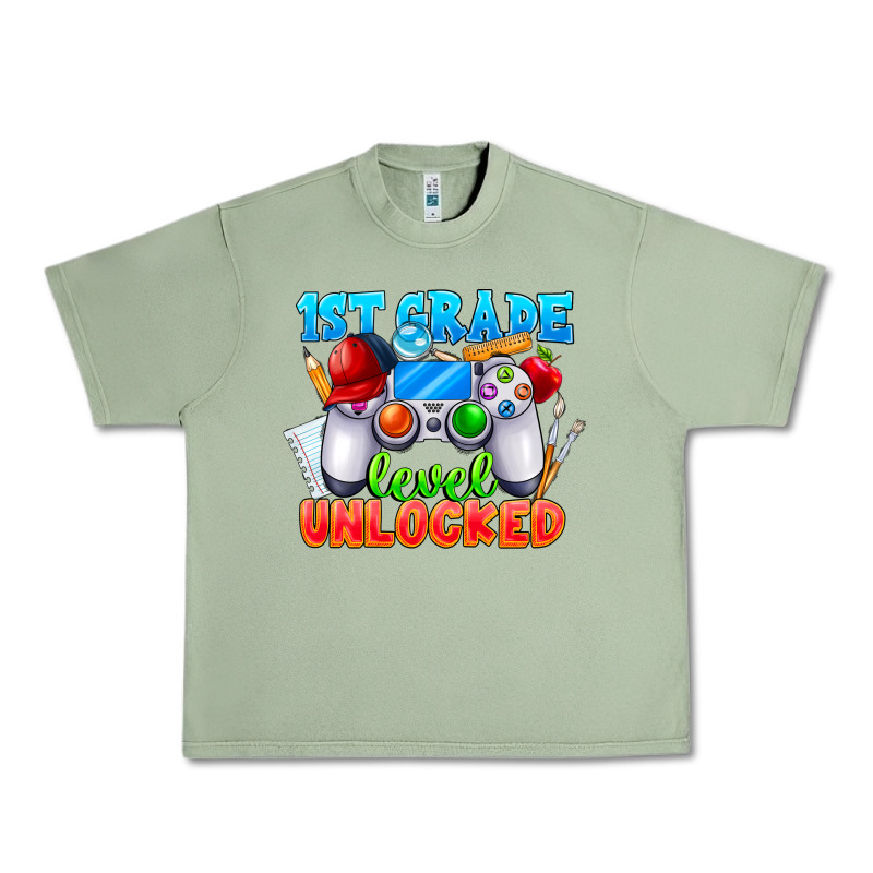 1st Grade Level Unlocked Urban Heavy Tee by CowhideDigitalArt | Teevron