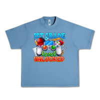 Pebble Blue 1st Grade Level Unlocked Urban Heavy Tee - CowhideDigitalArt