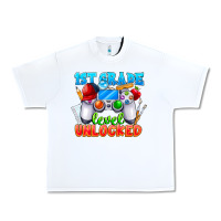 White 1st Grade Level Unlocked Urban Heavy Tee - CowhideDigitalArt
