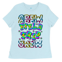 Baby Blue Crew Field Trip Ladies Tee - CowhideDigitalArt