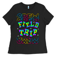 Black Crew Field Trip Ladies Tee - CowhideDigitalArt