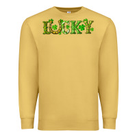 Antique Gold st. patrick's day lucky with clovers and horseshoe Premium Sweatshirt - RanaPortraitStore