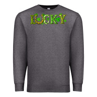 Charcoal Heather st. patrick's day lucky with clovers and horseshoe Premium Sweatshirt - RanaPortraitStore