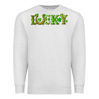 Oatmeal Heather st. patrick's day lucky with clovers and horseshoe Premium Sweatshirt - RanaPortraitStore