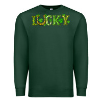 Sports Green st. patrick's day lucky with clovers and horseshoe Premium Sweatshirt - RanaPortraitStore