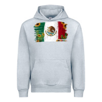 Heather Grey Mexican Flag Cactus Sunflower Urban Hoodie - Jasminsmagicworld