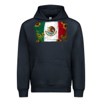 Navy Mexican Flag Cactus Sunflower Urban Hoodie - Jasminsmagicworld