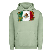 Pigment Oil Green Mexican Flag Cactus Sunflower Urban Hoodie - Jasminsmagicworld