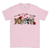 Bubblegum Pink Xoxo Valentine skulls Valentine's Day Classic Tee - FaDigitalArtStudio