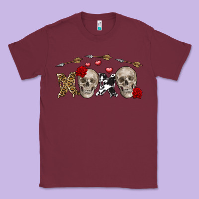 Xoxo Valentine Skulls Valentine's Day Classic Tee Designed By Fadigitalartstudio