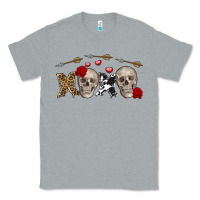Heather Grey Xoxo Valentine skulls Valentine's Day Classic Tee - FaDigitalArtStudio