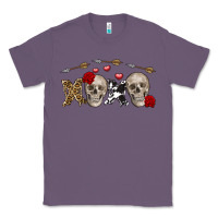 Lavender Xoxo Valentine skulls Valentine's Day Classic Tee - FaDigitalArtStudio