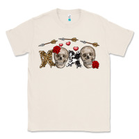 Natural Xoxo Valentine skulls Valentine's Day Classic Tee - FaDigitalArtStudio