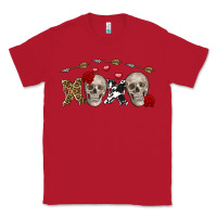 Red Xoxo Valentine skulls Valentine's Day Classic Tee - FaDigitalArtStudio