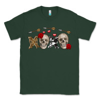 Sports Green Xoxo Valentine skulls Valentine's Day Classic Tee - FaDigitalArtStudio