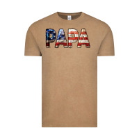 Vintage Coffee American Flag Papa 4th of July Vintage Tee - LillyAllenDesigns