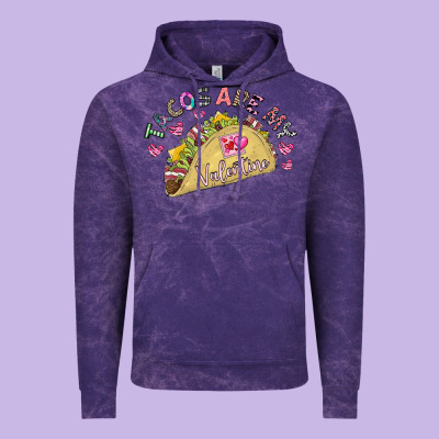 Tacos Are My Valentine Vintage Hoodie Designed By Cowhidedigitalart